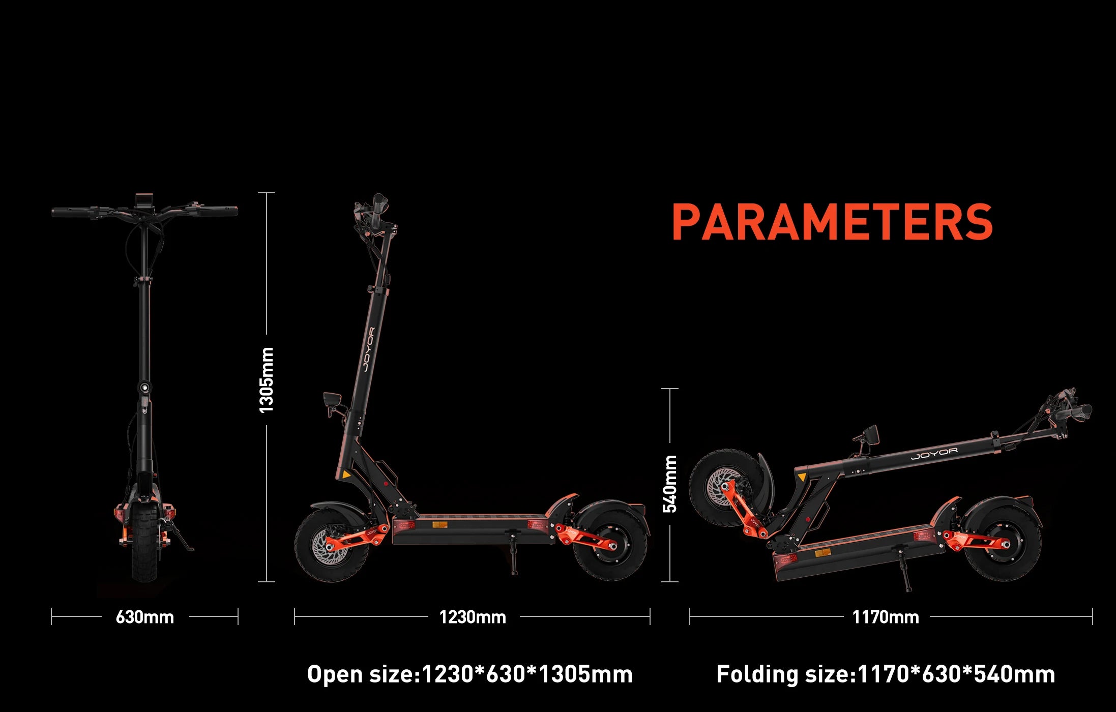 JOYOR T10 Electric Scooter for adults 2000W Dual Motor 60V18Ah Battery 10 Inch Tire Hydraulic Brake Electric scooter Foldable