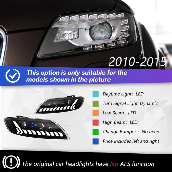 Car For AUDI Q7 2006-2015 Headlights DRL Hella 12V H7 LED Bi Xenon Bulb Fog Lights Decoratio Car Supplies Accessory Q7 Head Lamp