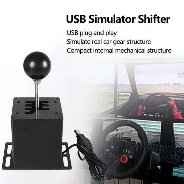 PC USB H Gear Shifter For Logitech G27 G29 G25 G920 For Thrustmaster T300RS/GT Shift Knob For ETS2 Simracing Racing Game