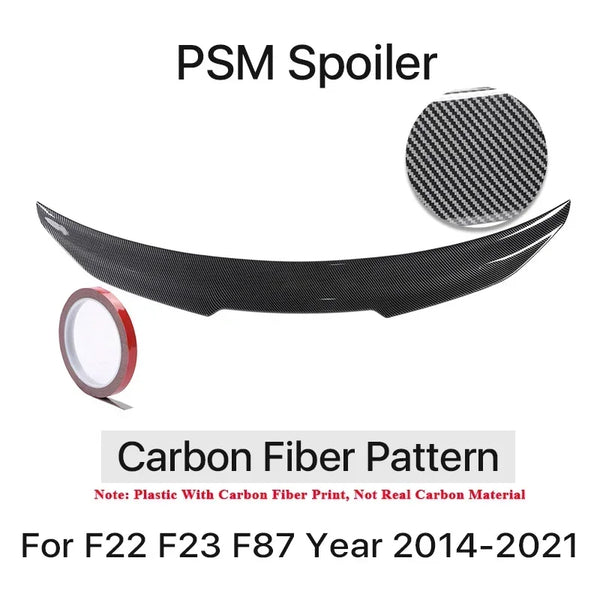 MP M4 PSM Style Rear Bumper Spoiler Lip for BMW 2 Series F22 F23 F87 2014-2021 Roof Trunk Wing Tail Top Wing Rear Wing