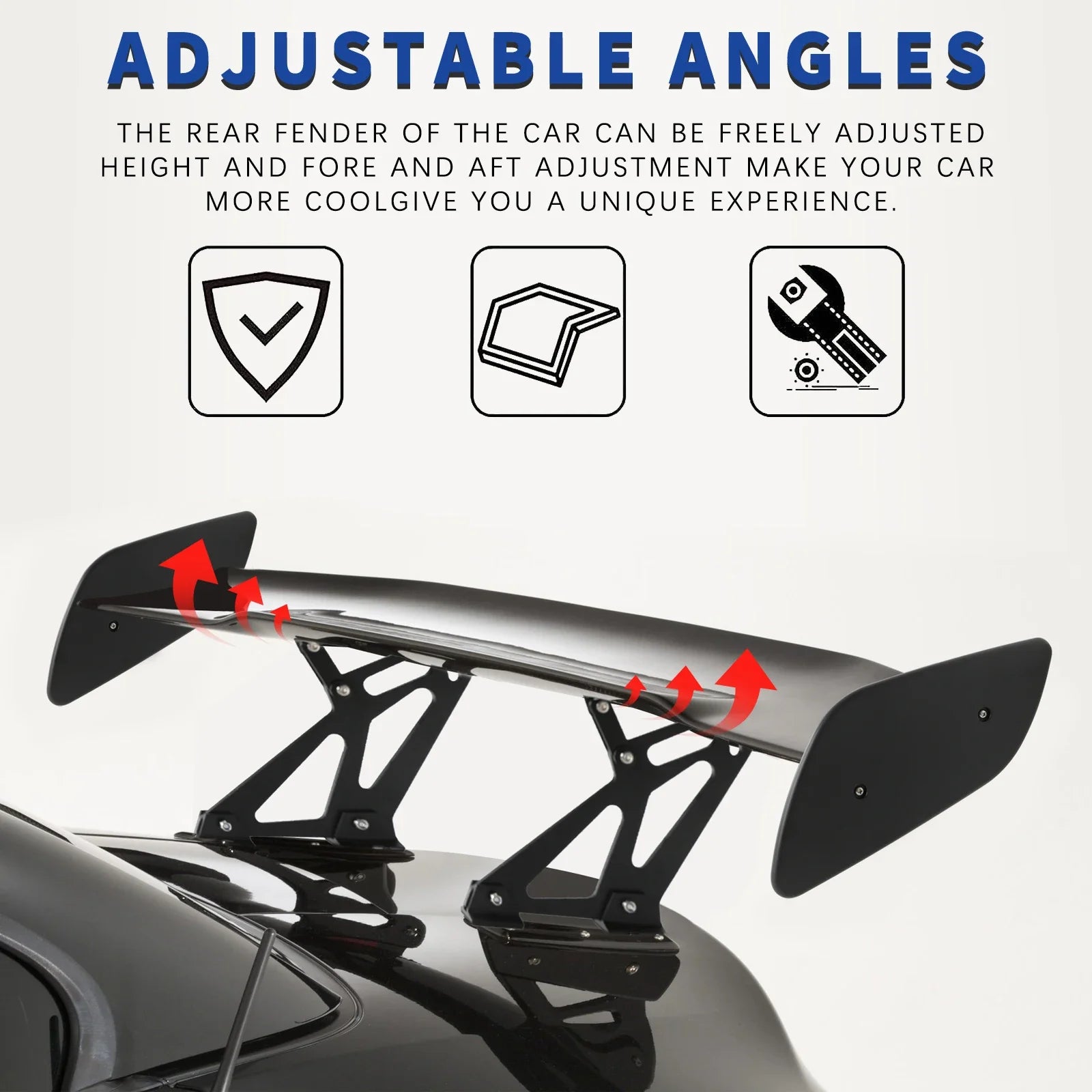 Universal GT Style Rear Spoiler Wing Tail Air Dam For 99% Sedan Body Kit Decoration Racing Car Tuning Accessories