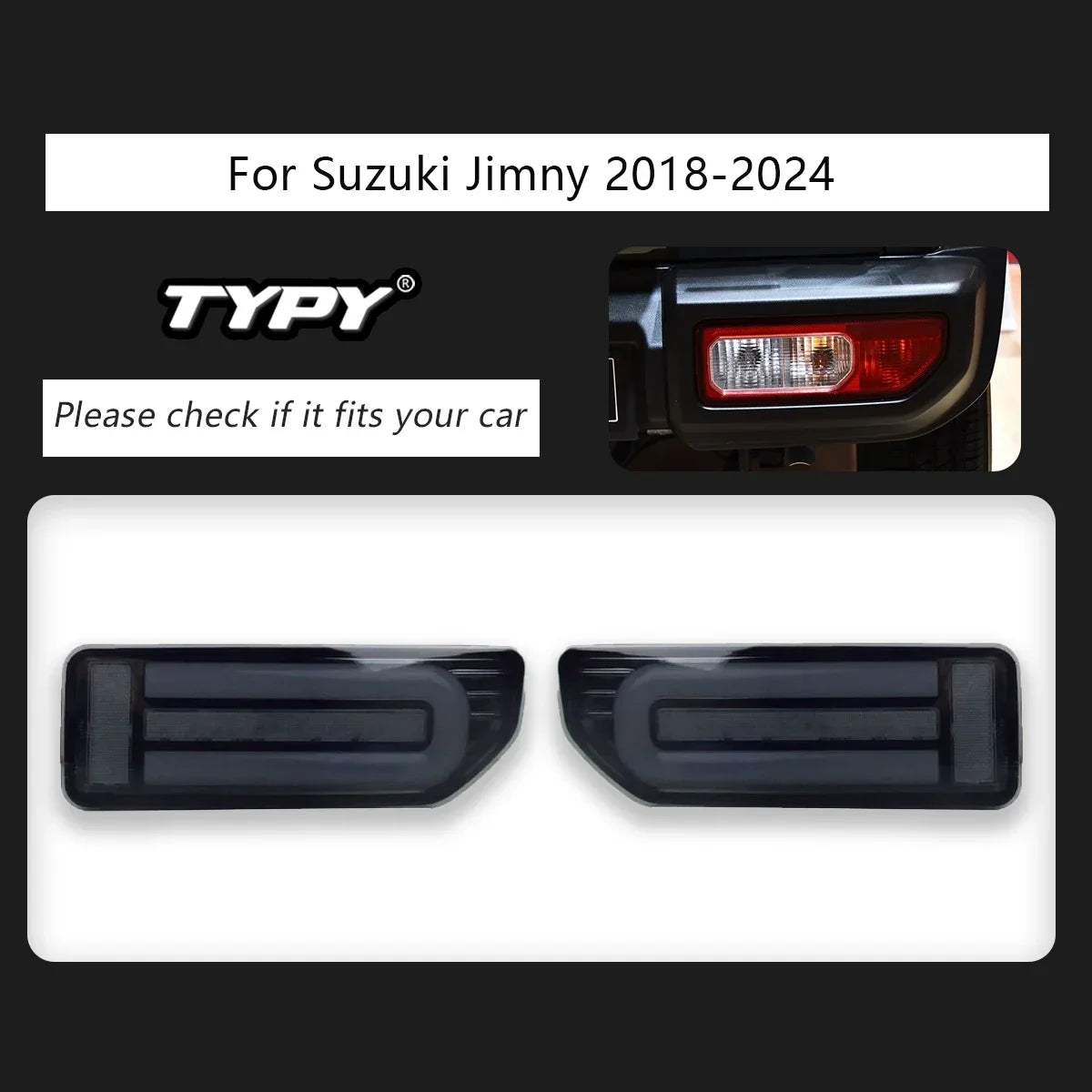 TYPY Dynamic Turn Signal Tail Lamp Automotive Accessories Upgrade Modified New LED For Suzuki Jimny 2018-2024 Taillights