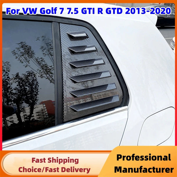 For VW Golf 5 Golf 6 Golf 7 MK5 MK6 MK7 MK7.5 2003-2020 Rear Side Window Trim Spoiler 1Pair Window Shutter Cover Louver Air Vent