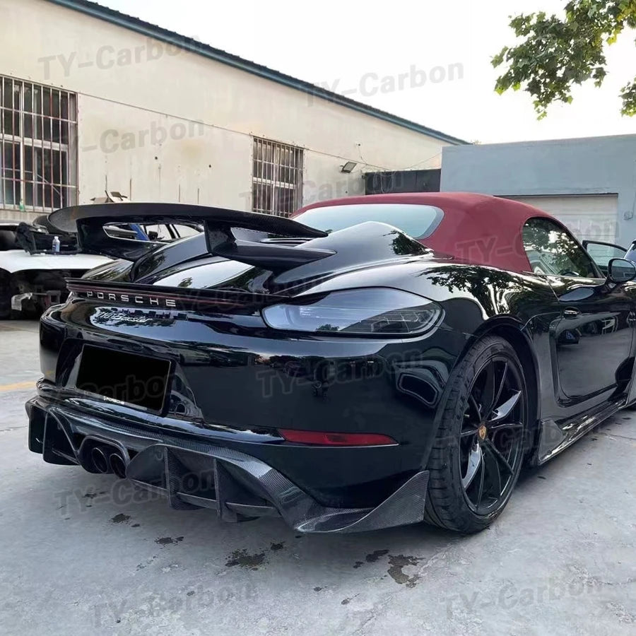Real Carbon Fiber Car Rear Trunk Wing Spoiler for Porsche Boxster 718 2017-2021 Coupe Car Rear Wing GT Spoiler FRP Boot Lid