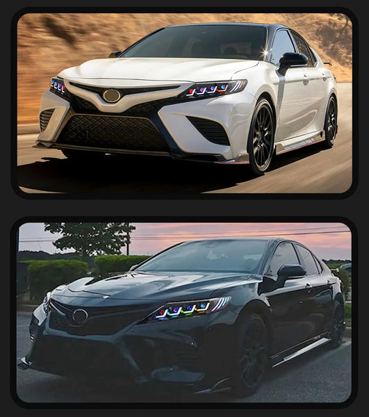 TYPY Car Lights For Toyota Camry RGB 2018-2024 Headlight LED Projetor head Lamp Daytime Running Light Automotive Accessories