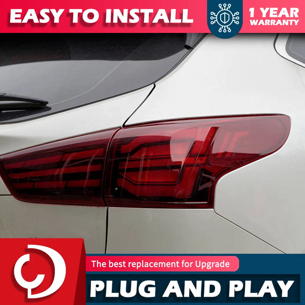 AKD Taillights For Nissan Qashqai 2016-2022 Start Up Animation Brake Reverse Light Rear Lamp Assembly Car Accessories