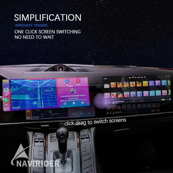 12.3inch + 11.4inch Android Multimedia Video Player For Porsche Panamera 970 Upgraded Interactive Dual Screen Carplay Navigation