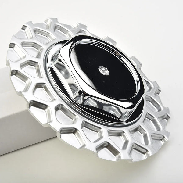 1pc Wheel Center Cap Silver 6.18 Inch/2.05 Inch 157 MM/52 MM Wheel Center Hub Cap Flower Pattern Personalized Tire Hub Sticker
