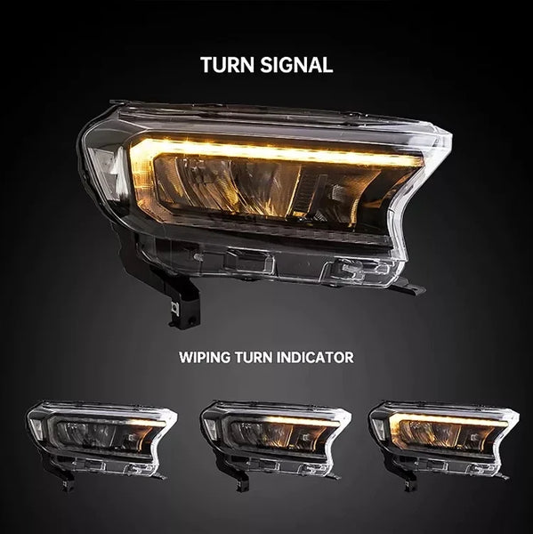 Auto Parts LED Head Lamps Car Headlights Assembly Front Lamp 2015-2018 2019 2020 w/Sequential Turn Signal For Ford Ranger T6 T7