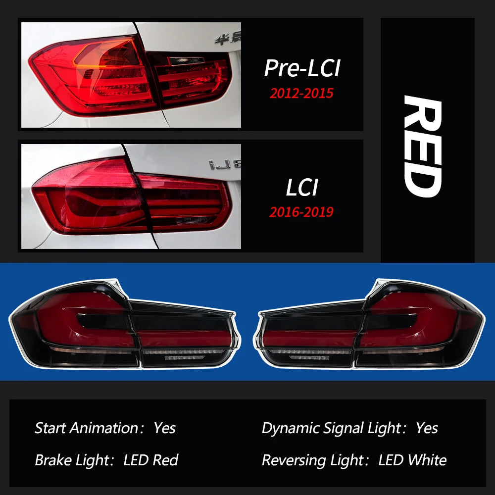 AKD Tail Lamp for BMW F30 F35 F80 LED Tail Light 2013-2019 3 series 320I 325I Rear Fog Brake Turn Signal Automotive Accessories