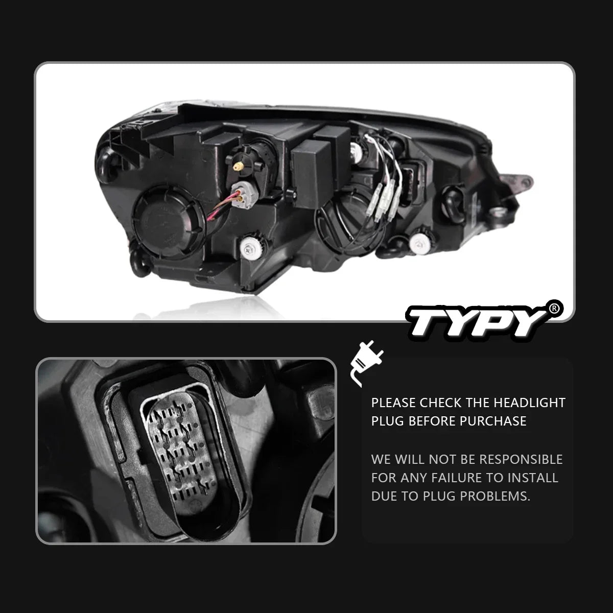 TYPY New LED Head Lamp Upgrade Modified For VW Golf 7 Golf 7.5 MK7 Headlights 2013-2020Dynamic Signal Head Lamp Auto Accessories