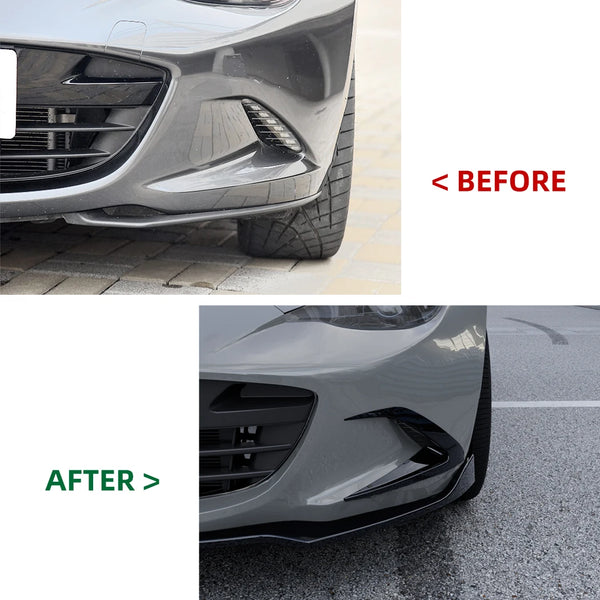 Front Side Rear Bumper Cover Wind Knife ABS Glossy Fog Lamp Trim Blade Trim Light For Mazda MX-5 Miata ND 2016+ Car Accessories