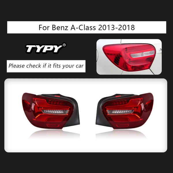 TYPY Car Lights For Benz A-Class W176 Taillight 2013-2018 LED Projetor Tail Lamp Daytime Running Light Automotive Accessories