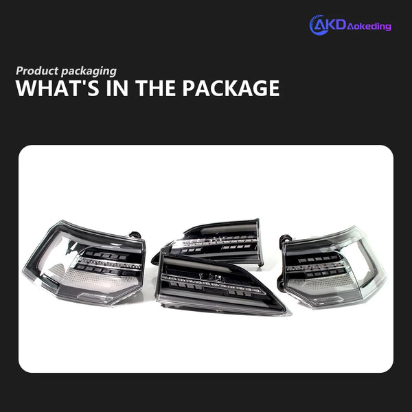 AKD Car Styling Tail Lamp for Golf 8 Tail Lights 2020-2021 Golf 8 LED Tail Light Golf MK8 Rear Stop DRL Brake Auto Accessories