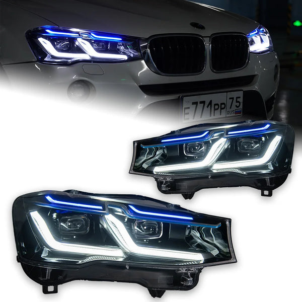 AKD Car Lights for BMW X3 F25 LED Headlight Projector Lens 2014-2017 X4 F26 Head Lamp Front DRL Signal Automotive Accessories