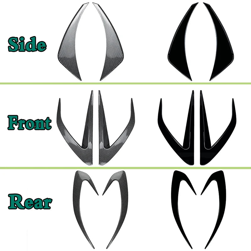 Front Side Rear Bumper Cover Wind Knife ABS Glossy Fog Lamp Trim Blade Trim Light For Mazda MX-5 Miata ND 2016+ Car Accessories