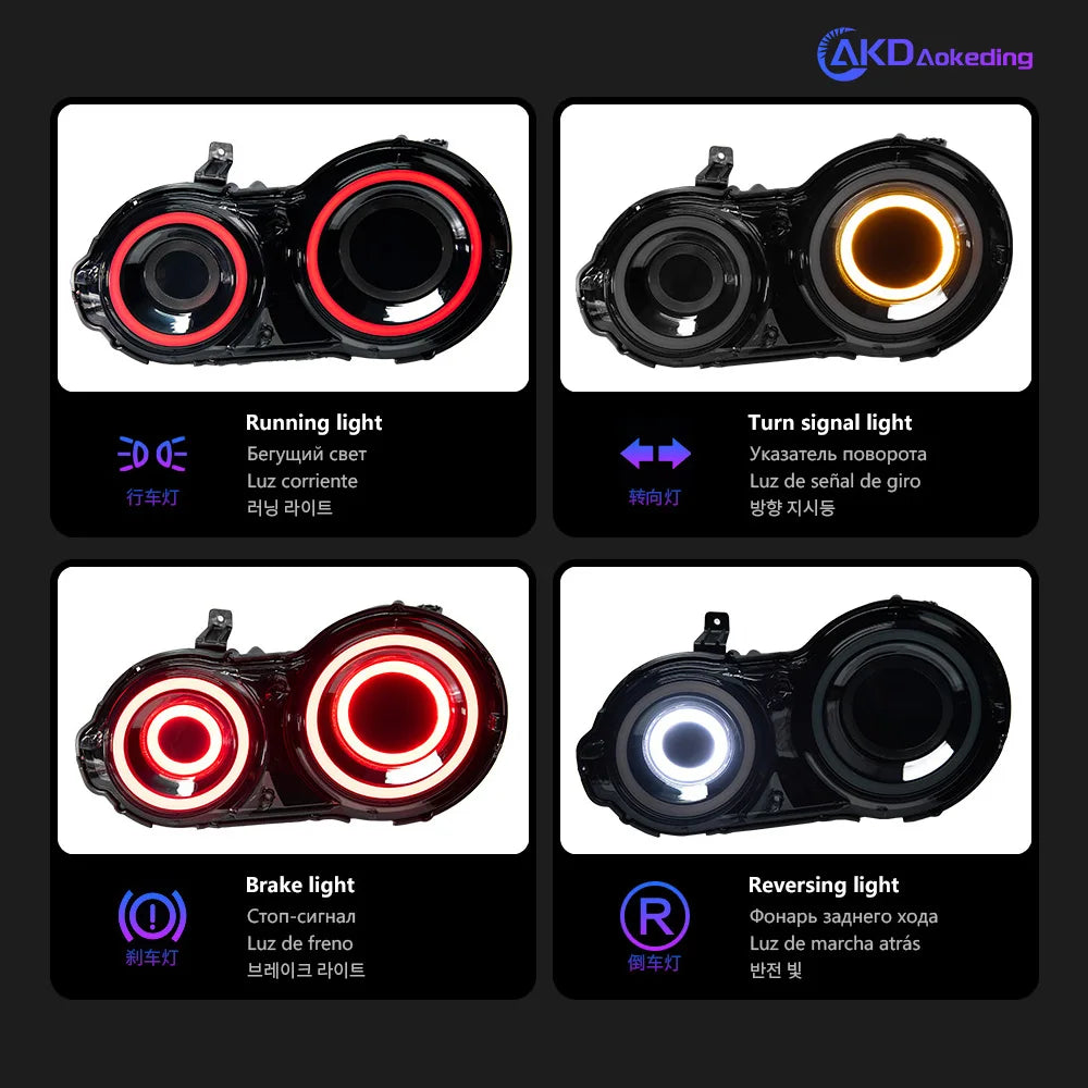 AKD Car Styling for  Nissan GT-R R35 LED Tail Light 2007-2023 GTR R35 Valenti Rear Fog Brake Turn Signal auto Accessories