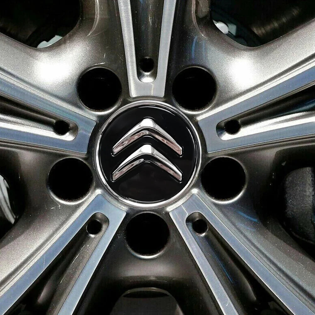 4/8Pcs 60MM Car Wheel Center Cap Replacement Black Wheel Centre Hub Caps Alloy Tire Rim Cover for Citroen C1C3C4 DS3 Most Models