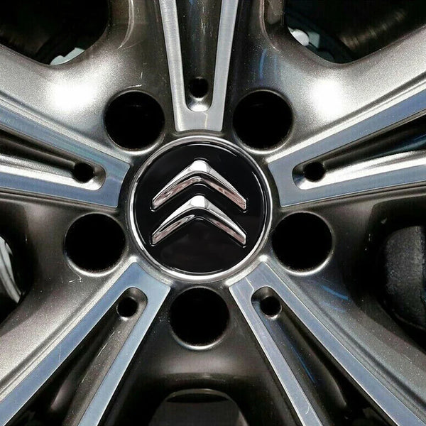4/8Pcs 60MM Car Wheel Center Cap Replacement Black Wheel Centre Hub Caps Alloy Tire Rim Cover for Citroen C1C3C4 DS3 Most Models