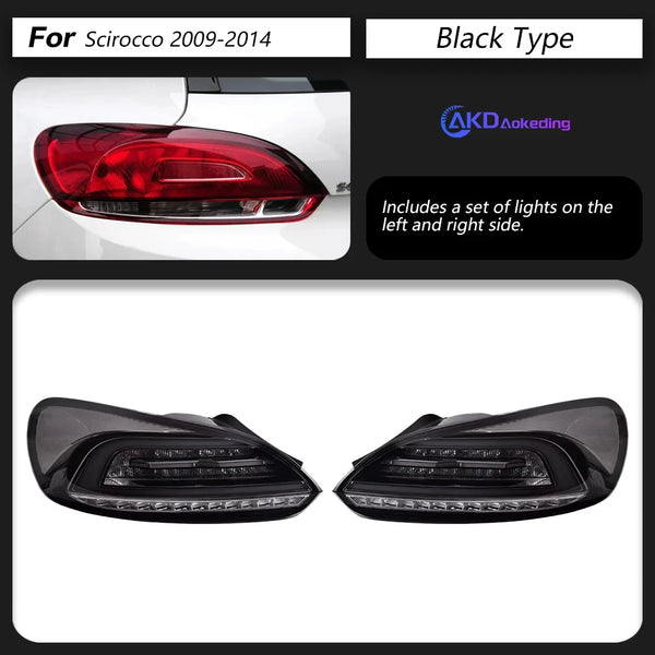 AKD Tail Lamp for VW scirocco LED Tail Light 2009-2015 scirocco Rear Fog Brake Turn Signal Automotive Accessories