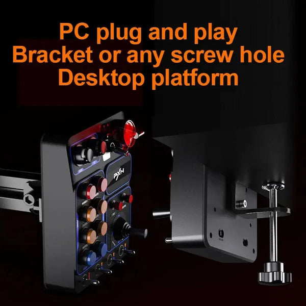 PXN CB1 Simulator Race Central Control Box Multifunctional Keys Control Box RGB For EURO Truck Simulator Racing Game Custom PC