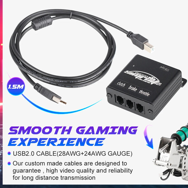 SimRuito Sim Racing LoadCell Pedals 3mm stainless steel Racing Simulator Cockpit Pedals For Pc Game Gear pedal for wheel