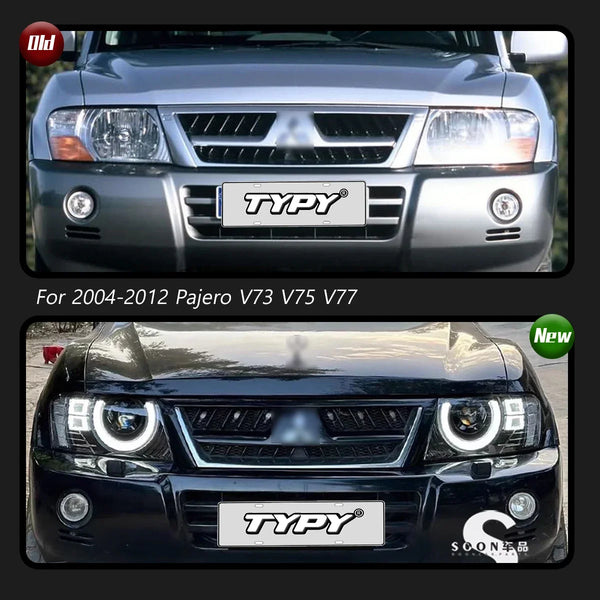 TYPY Dynamic Signal Head Lamp Automotive Accessories Upgrade Modified New LED For Mitsubishi Pajero Headlight 2004-2014