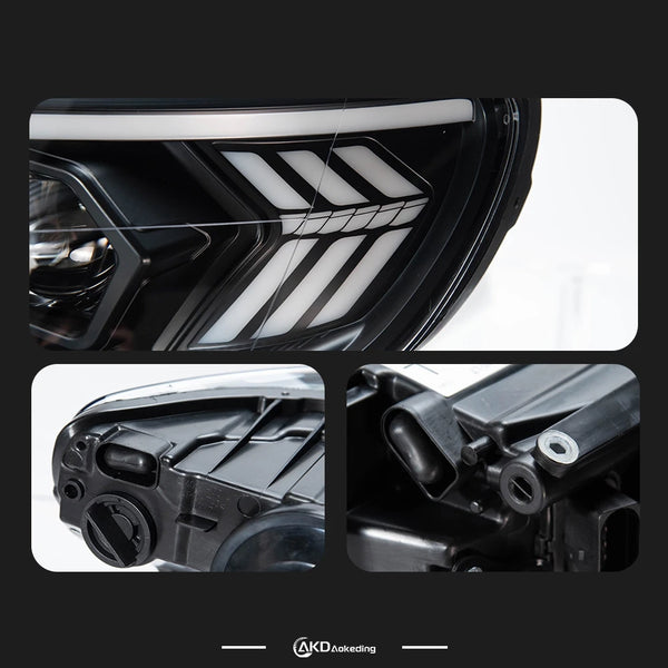 AKD 2PCS Auto Parts for VW Touareg LED Taillight 2007-2010 Headlights Touareg DRL Turn Signal High Beam