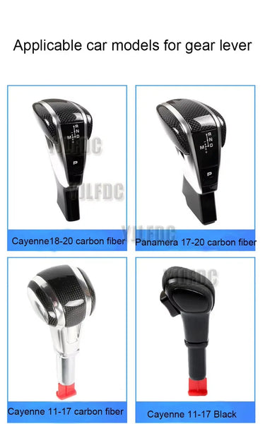 2011-2017 Carbon Fiber Car Aircraft Gear Handle Car Accessories Automatic Gearbox Gear Shift Knob Lever For Porsche Cayenne