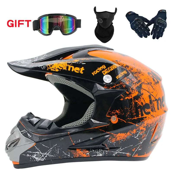Lionstar Unisex Motorcycle Motocross Helmet with FREE Gifts