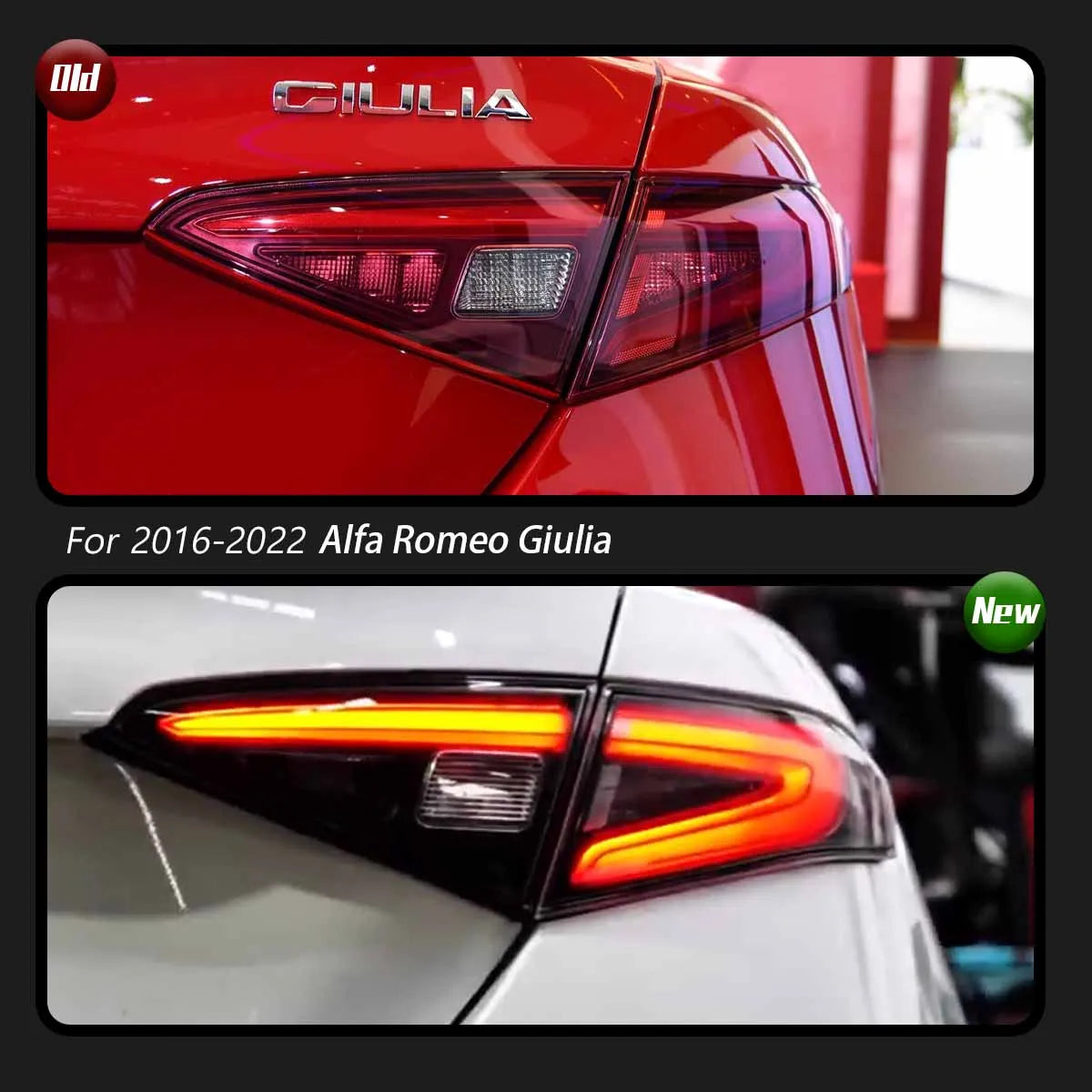 TYPY Car For Alfa Romeo Giulia Taillight 2016-2022 Upgrade Modified New DRL Dynamic Turn Signal LED Taillight Auto Accessories