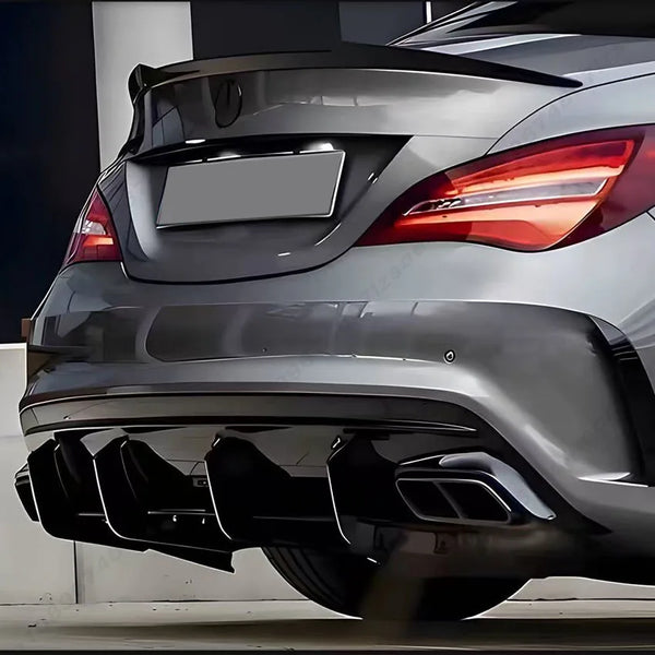 For Mercedes CLA C117 CLA180 CLA200 CLA260 CLA45 AMG 2013-2018 Car Rear Boot Trunk Spoiler Wing Body kit Gloss Black Carbon Look