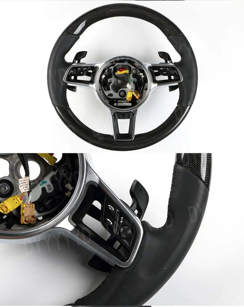For Porsche 911.2 GT3 RS GT2 Carrera 718 GT4 Cayman Boxster Cayenne GTS Macan Interior Steering Wheel Magnetic Paddle Shift Pad