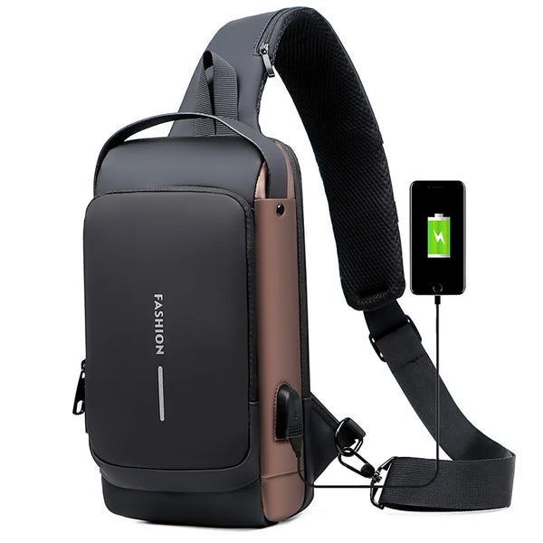 Men's Chest Bag Password Lock Anti-theft Biker Bag Leisure Outdoor Running Travel Waist Bag Shoulder Crossbody Sports Backpacks
