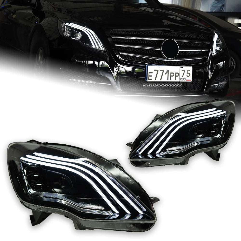 AKD Car Lights for BENZ W251 LED Headlight Projector Lens 2010-2017 V251 R Class R320 R350 R500 Head Lamp DRL Auto Accessories
