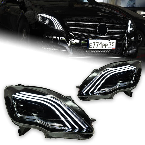 AKD Car Lights for BENZ W251 LED Headlight Projector Lens 2010-2017 V251 R Class R320 R350 R500 Head Lamp DRL Auto Accessories