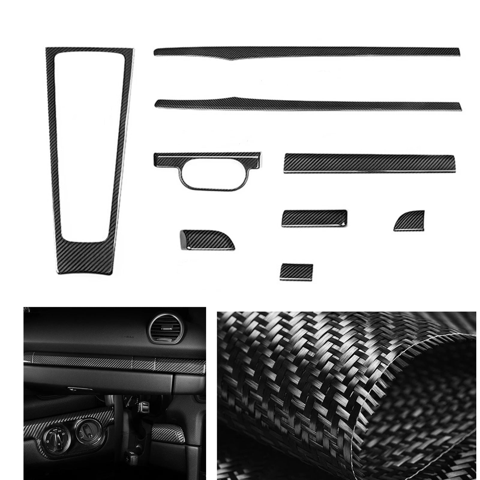 For Porsche 718 Boxster Cayman 911 Carrera 991 GT3 Targa 981 982 GT4 S GTS Carbon Fiber Center Console Gear Shift Panel Sticker