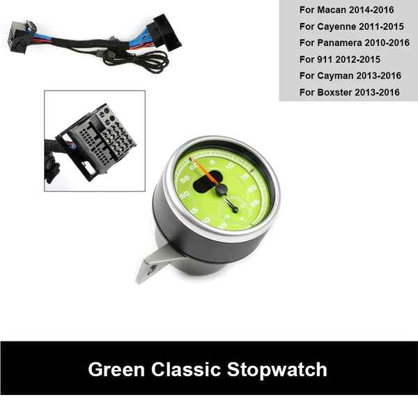 For Porsche Panamera 2010-2016 Cayman Boxster 2013-2016 911 2012-2015 Cayenne 2011-2015 Macan 14-16 Chrono Timer Stopwatch Clock
