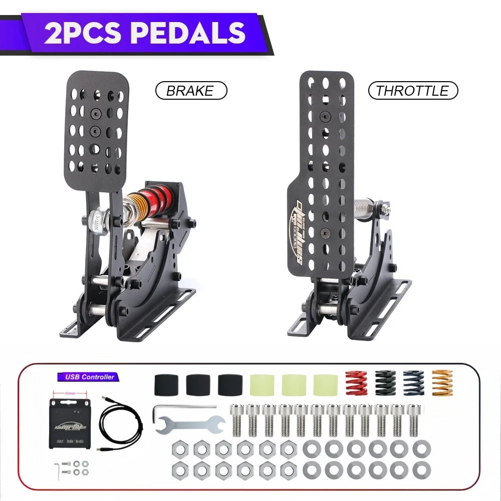 SimRuito Racing pedals Simulator Cockpit Metal material For PC 200KGLoad cell Driving Simulator ﻿