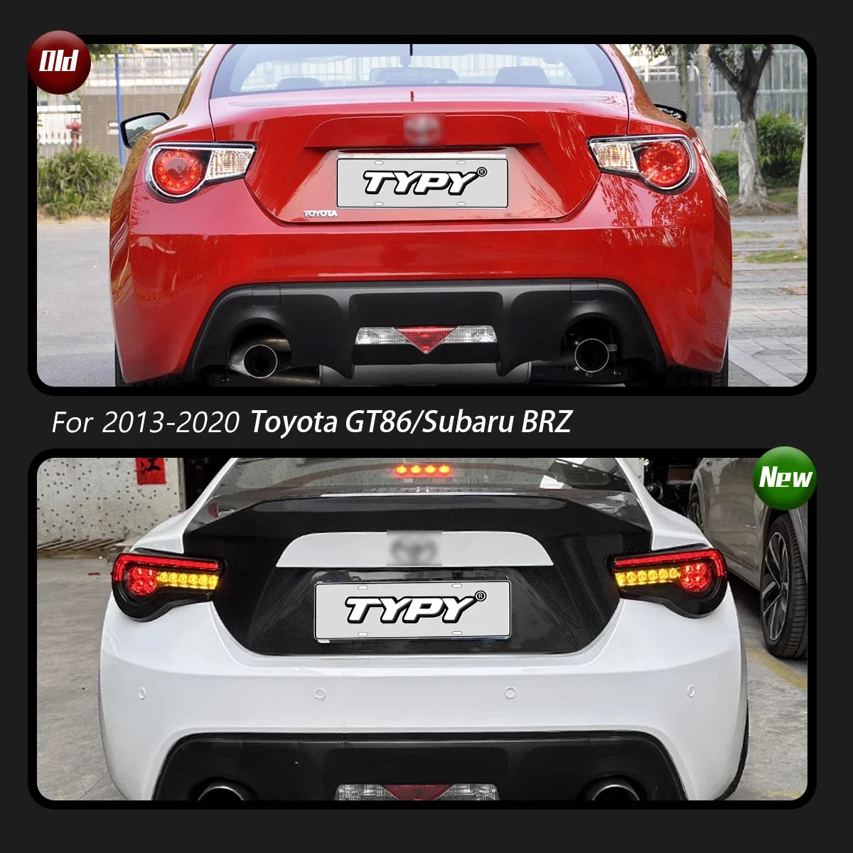 TYPY Car Light For Toyota 86 / Subaru BRZ 2013-2020 Scion FR-S 2013-2016 DRL Sequential Turn Signal Taillight Auto Accessories