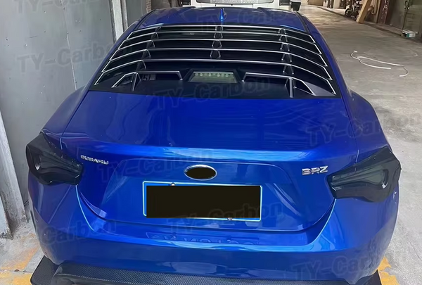 TY Carbon GT86 Subaru BRZ Rear Screen Glass Air Outlet Diffuser Back Shutter Cover Cat Ladder Car Rear Window Louver Top Wing Spoiler Rear Sun Shade Blinds 13-19