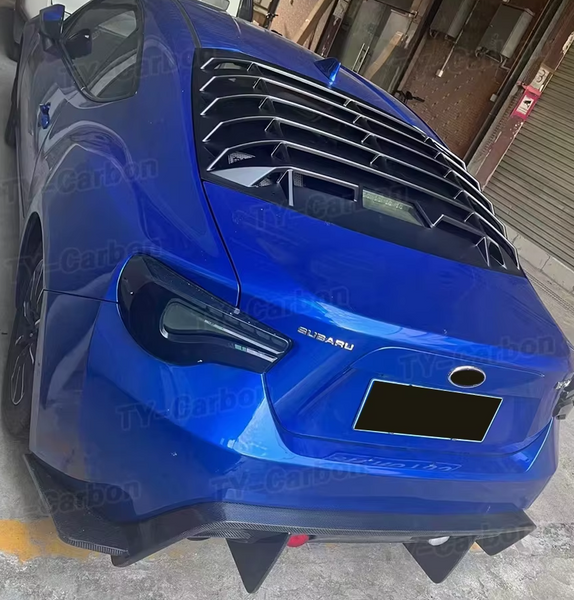 TY Carbon GT86 Subaru BRZ Rear Screen Glass Air Outlet Diffuser Back Shutter Cover Cat Ladder Car Rear Window Louver Top Wing Spoiler Rear Sun Shade Blinds 13-19