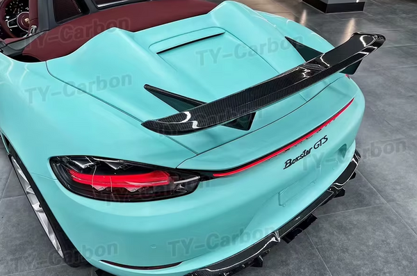 TY Carbon Rear Trunk Wing Spoiler for Porsche Boxster 718 2017-2021 Coupe Car Rear Wing GT Spoiler FRP Boot Lid FRP Unpainted