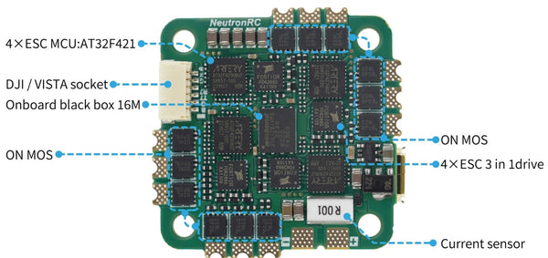 NeutronRC AT32F435 Mini AIO Flight Controller