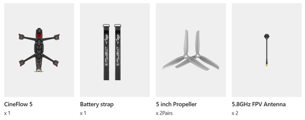 iFlight CineFlow 5 HD530 BNF DJI O4 Pro + GPS (ELRS 2.4Ghz)