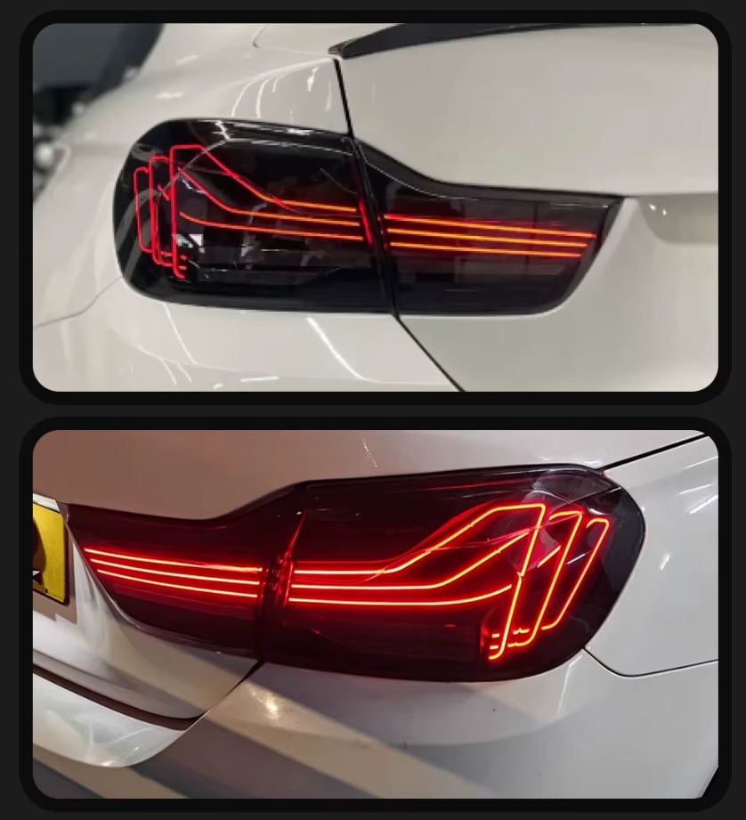 TYPY LED DRL Lightbar BMW 4 Series F32 2013-2019 Taillight Tail Rear Lights Red / Black Smoked