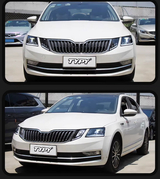 TYPY LED DRL Lightbar Projector Headlights Skoda Octavia Headlights 2018-2021 LHD