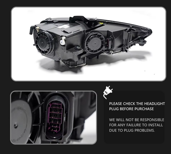 TYPY LED DRL Lightbar Projector Headlights Audi A3 Headlight 2013-2016 LHD