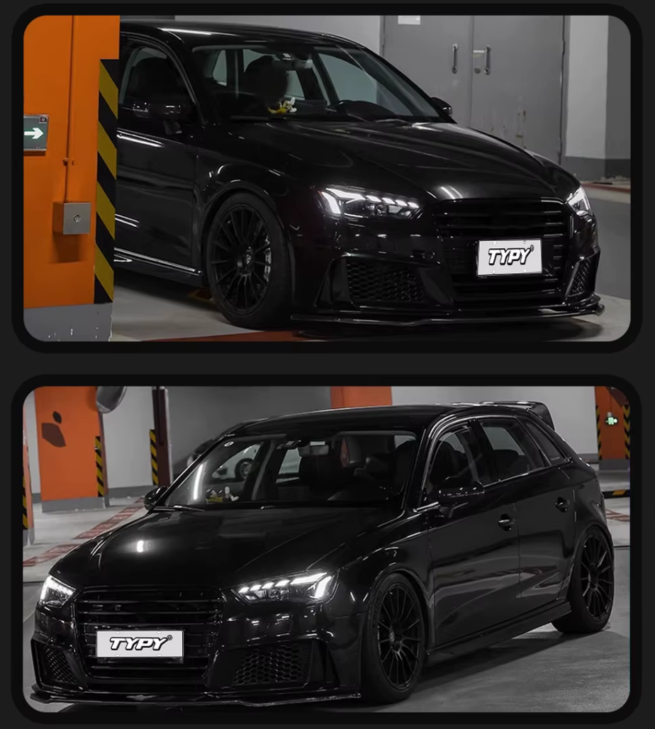 TYPY LED DRL Lightbar Projector Headlights Audi A3 Headlight 2013-2016 LHD