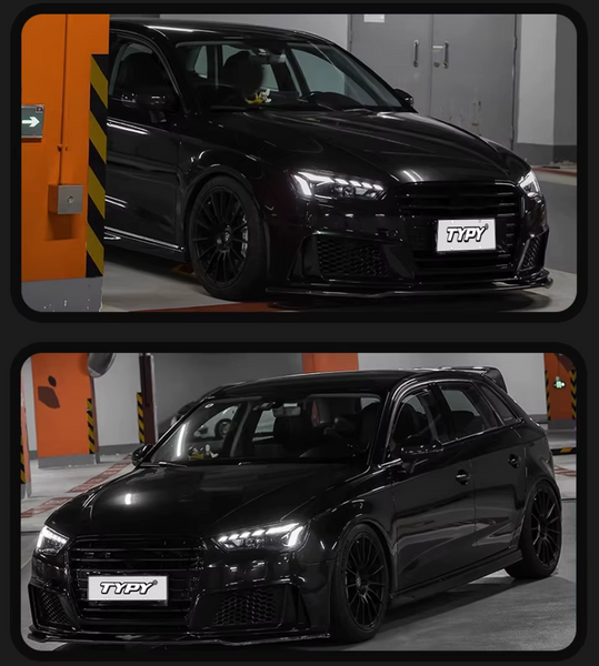 TYPY LED DRL Lightbar Projector Headlights Audi A3 Headlight 2013-2016 LHD